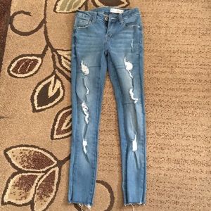 Papaya destroyed jeans